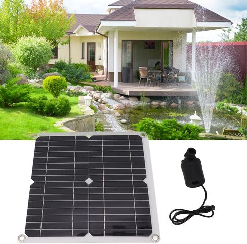 Solar Water Pump Kit, 50W Solar Panel 22W Water Fountain Pump with Battery Box Timing Controller DC12V in Saudi Arabia