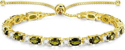 FANCIME 14K مطلية بالذهب جوهرة الأساور 4 مم فضة بولو تنس أساور الذهب أساور عيد ميلاد مجوهرات هدايا للنساء 7" in Kuwait