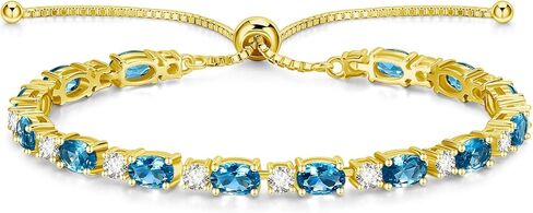 FANCIME 14K مطلية بالذهب جوهرة الأساور 4 مم فضة بولو تنس أساور الذهب أساور عيد ميلاد مجوهرات هدايا للنساء 7" in Kuwait