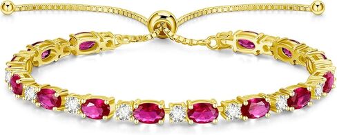 FANCIME 14K مطلية بالذهب جوهرة الأساور 4 مم فضة بولو تنس أساور الذهب أساور عيد ميلاد مجوهرات هدايا للنساء 7" in Kuwait