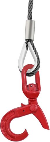 Carbon Steel Winch Cable with Self Locking Swivel Hook, 1/2 Inch x 75 Feet 17637 lbs Breaking Strength, Wire Winch Rope Replacement Towing Winch Cables for SUV, Large Off-Road Vehicle, Truck,Crane in Saudi Arabia
