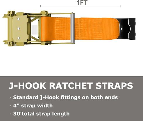 2 Pack 4 inch Ratchet Flat Hook Heavy Duty Orange x12 inch(No Strap), Compatible with 4 inch Winch Straps for Flatbed Trailer in Saudi Arabia
