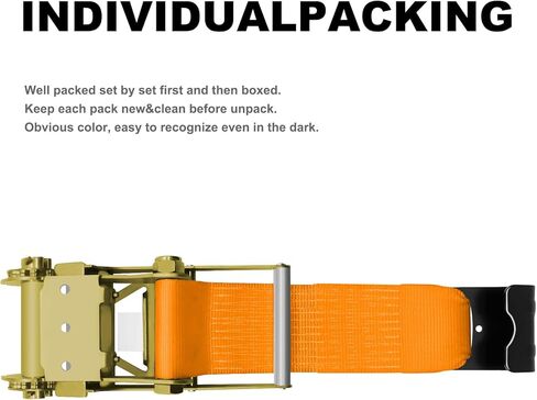 2 Pack 4 inch Ratchet Flat Hook Heavy Duty Orange x12 inch(No Strap), Compatible with 4 inch Winch Straps for Flatbed Trailer in Saudi Arabia