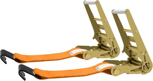 2 Pack 4 inch Ratchet Flat Hook Heavy Duty Orange x12 inch(No Strap), Compatible with 4 inch Winch Straps for Flatbed Trailer in Saudi Arabia