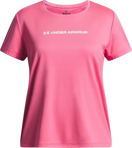 أكمام قصيرة برسومات Tech Wordmark للفتيات من Under Armour in Kuwait