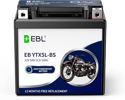EBL YTX5L-BS صيانة مجانية للدراجات النارية CTX5L بطارية 12 فولت 5 أمبير متوافقة مع بطاريات Honda YUASA Yamaha ETX5L-BS in Saudi Arabia