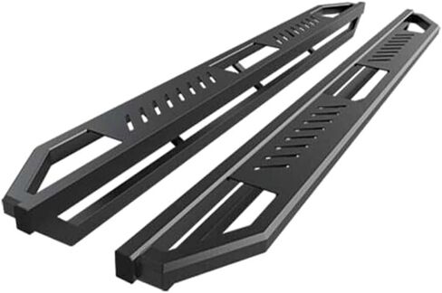 6.5In Bars Square Rocker Guards Fits Crew Cab Set(2 of Side Armor + Mounting Kit Aluminum Black IA-G4U97115B 124-0494 in Kuwait