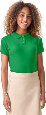 Classroom School Uniforms Little Kid Short Sleeve Fitted Interlock Polo CR858X, S, SS Kelly Green in Saudi Arabia