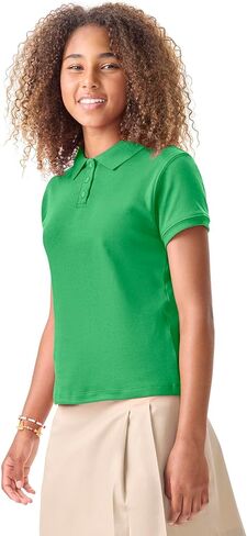 Classroom School Uniforms Little Kid Short Sleeve Fitted Interlock Polo CR858X, S, SS Kelly Green in Saudi Arabia