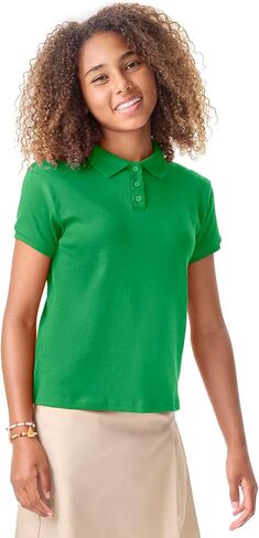 Classroom School Uniforms Little Kid Short Sleeve Fitted Interlock Polo CR858X, S, SS Kelly Green in Saudi Arabia