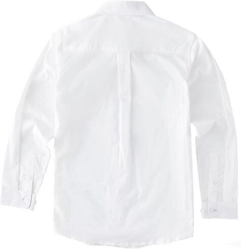 قميص eton kidd Boys 100% قطن بأكمام طويلة وفتحة مخططة وياقة مدببة وجيب على الصدر وأصفاد قابلة للتعديل in Kuwait
