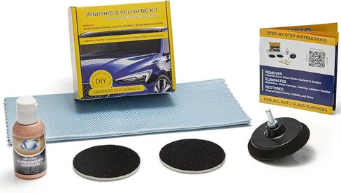Glass Polish 21005 DIY Windshield Polishing Kit for Electric Drills - Restore Clarity to Windshields and Auto Glass Surfaces in Saudi Arabia