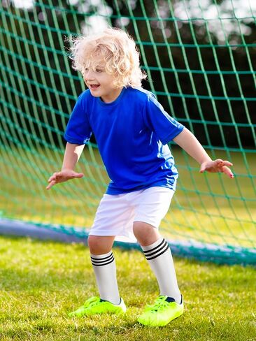 Kids Soccer Socks Toddler Girls Knee High Socks Uniform Sock Three Stripes for Boys Girls in Kuwait