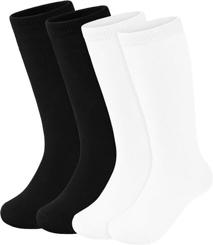Kids Soccer Socks Toddler Girls Knee High Socks Uniform Sock Three Stripes for Boys Girls in Kuwait