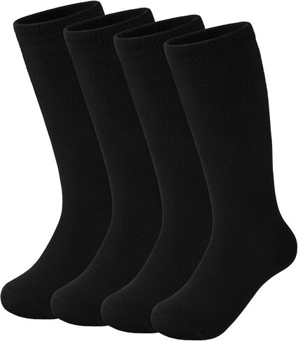 Kids Soccer Socks Toddler Girls Knee High Socks Uniform Sock Three Stripes for Boys Girls in Kuwait