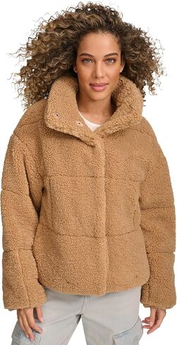 Levi's Women's Shortie Patchwork Quilted Teddy Coat in Saudi Arabia