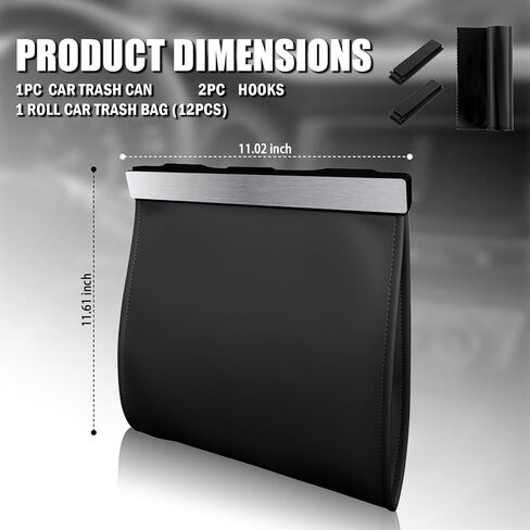 LED Car Trash Can Leak-Proof,Strong Magnetic Fast Closing Car Trash Bin as Cars Organizers and Storage,Cars Garbage Can with Automotive Trashs Bag for Backseat,Console,Door in Saudi Arabia