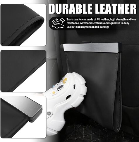 LED Car Trash Can Leak-Proof,Strong Magnetic Fast Closing Car Trash Bin as Cars Organizers and Storage,Cars Garbage Can with Automotive Trashs Bag for Backseat,Console,Door in Saudi Arabia