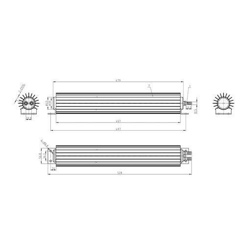 X-AVION Universal Dual Pass Aluminum Heat Sink Cooler Finned 18'' Transmission Cooler Black in Kuwait