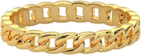 14K Gold Vermeil Ring for Women, Minimalist Stackable Band, 925 Sterling Silver Statement & Everyday Jewelry, Gifts for Women in Saudi Arabia