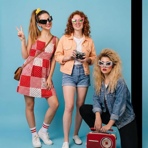 JATEBI 3 Pairs Novelty Party Sunglasses Oversized Cat Eye Sunglasses Funny Glasses for Hip Hop Dance Halloween Party in Saudi Arabia