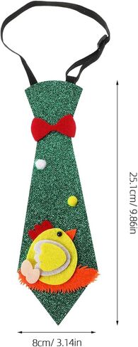 ربطة عنق عيد الفصح قابلة للتعديل من VALICLUD للأولاد، نمط الفرخ الكرتوني، لون أخضر، إكسسوار للحفلات لاحتفالات العطلات وأزياء in Kuwait