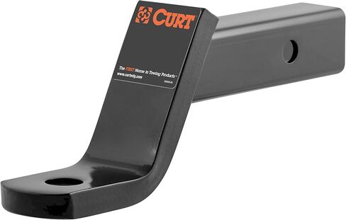 CURT 45050 Class 3 Trailer Hitch Ball Mount, Fits 2-Inch Receiver, 7,500 lbs, 1-Inch Hole, 4-Inch Drop, 2-In Rise, Gloss Black Powder Coat in Kuwait