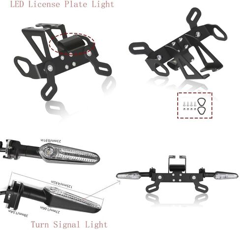 مجموعة مزيل الحاجز YZF R6 مع إشارات الانعطاف LED، دعامة حامل لوحة الترخيص الخلفية مرتبة متوافقة مع Yamaha YZF-R6 2006-2024 in Saudi Arabia