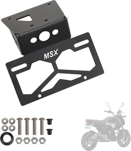 Grom Fender Eliminator Kit Fit for Grom MSX125 2022–2026, Plug & Play Aluminum Tail Tidy License Plate Bracket, Fits OEM & Aftermarket Turn Signals, No Drilling Required in Saudi Arabia