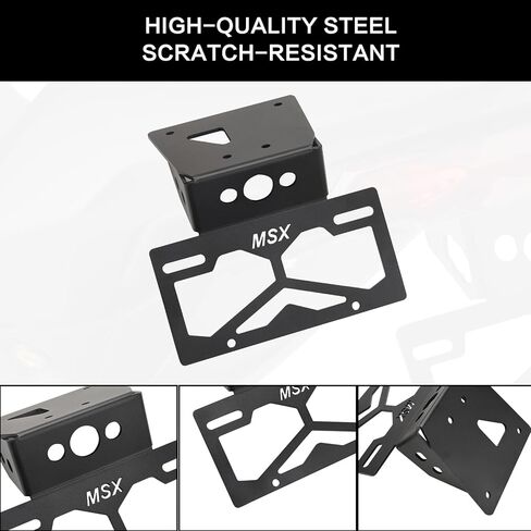 Grom Fender Eliminator Kit Fit for Grom MSX125 2022–2026, Plug & Play Aluminum Tail Tidy License Plate Bracket, Fits OEM & Aftermarket Turn Signals, No Drilling Required in Saudi Arabia