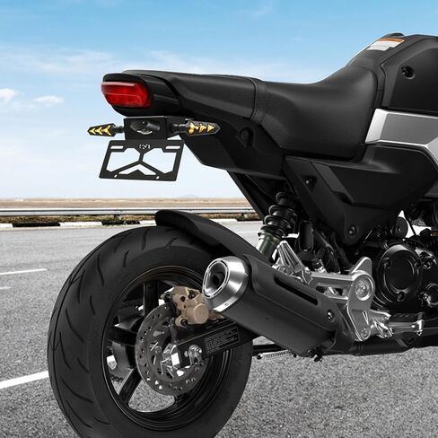 Grom Fender Eliminator Kit Fit for Grom MSX125 2022–2026, Plug & Play Aluminum Tail Tidy License Plate Bracket, Fits OEM & Aftermarket Turn Signals, No Drilling Required in Saudi Arabia