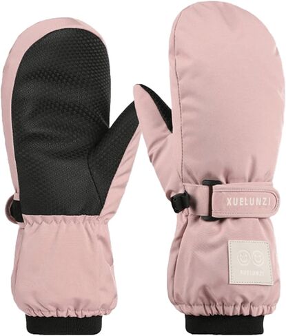 Kids Skiing Gloves Winter Warm Waterproof Cold Weather Gloves for Outdoor Sports Girls Boys 6-12T in Saudi Arabia