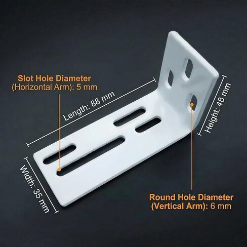 Smart Curtain Track - Single Wall Brackets (Set of 5) with Free Matching Mounting Screws & Wall Anchors in Saudi Arabia