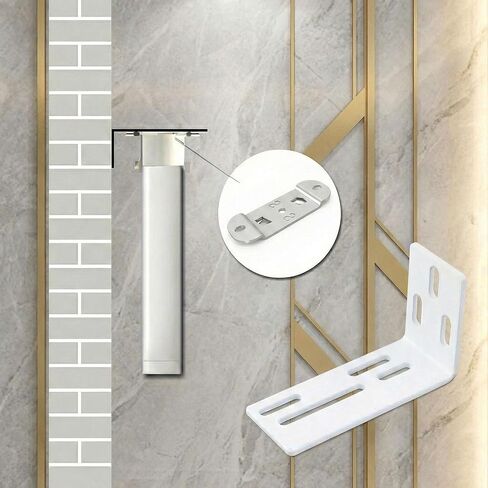 Smart Curtain Track - Single Wall Brackets (Set of 5) with Free Matching Mounting Screws & Wall Anchors in Saudi Arabia