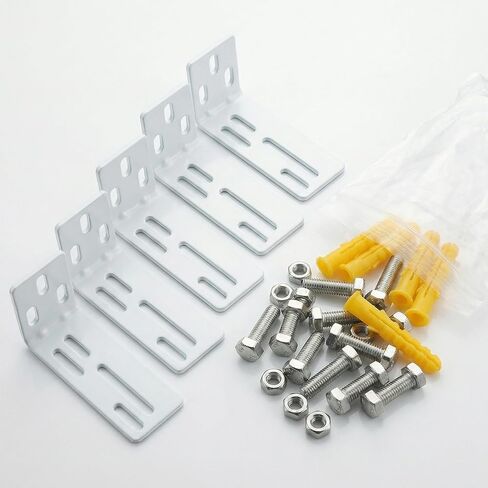Smart Curtain Track - Single Wall Brackets (Set of 5) with Free Matching Mounting Screws & Wall Anchors in Saudi Arabia