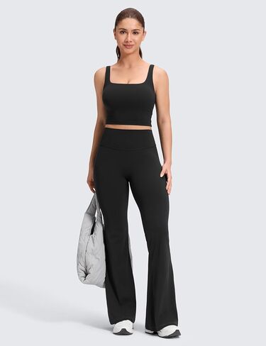 CRZ YOGA Softretch No Front Seam Flare Leggings 29"/31''/33" - High Waist Womens Yoga Pants Lounge Buttery Soft Comfy Casual in Saudi Arabia