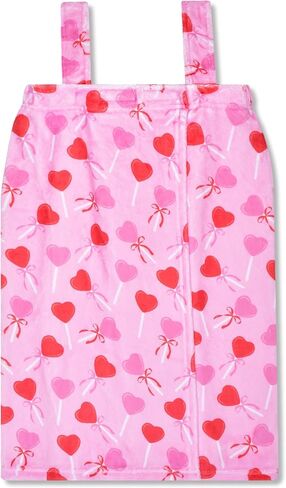 iscream Big Girls' Silky Soft Plush Spa Wrap for Home, Travel, Summer Camp - Love Fest Collection in Saudi Arabia