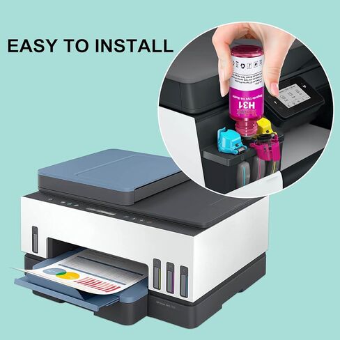 31 Ink Bottle Set Compatible for HP 32XL Work for Smart Tank 7001 7301 7602 5000 6001 5101 5102 Plus 651 551 455 457 450 All-in-One Ink-Tank Printer (135ML 32XL Black, 70ML 31 CMY, 5 Pack) in Kuwait