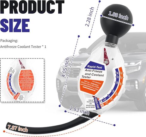 Dial Type Antifreeze Tester for Coolant,Dual Scale (°F/°C) Coolant Tester Automotive for Accurate Freeze & Boil Point Testing,Professional Anti Freeze Testers Automotive in Kuwait