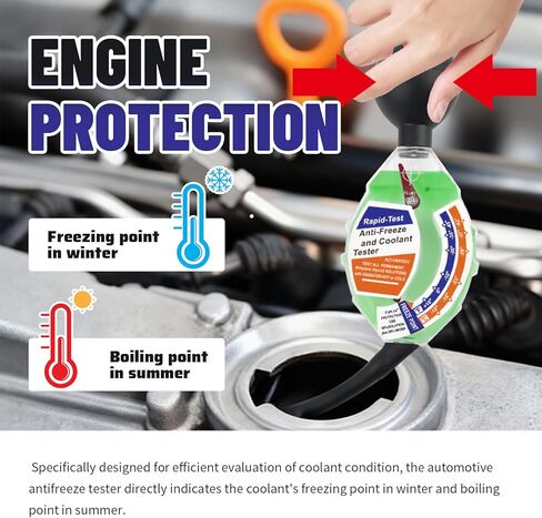 Dial Type Antifreeze Tester for Coolant,Dual Scale (°F/°C) Coolant Tester Automotive for Accurate Freeze & Boil Point Testing,Professional Anti Freeze Testers Automotive in Kuwait