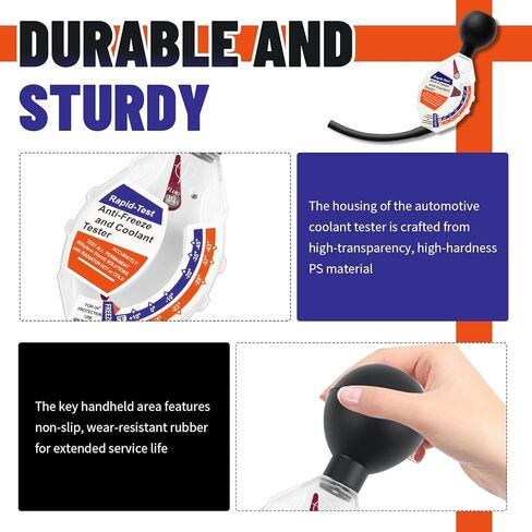 Dial Type Antifreeze Tester for Coolant,Dual Scale (°F/°C) Coolant Tester Automotive for Accurate Freeze & Boil Point Testing,Professional Anti Freeze Testers Automotive in Kuwait