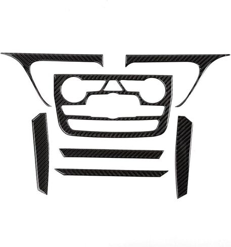 7*Carbon Fiber Grain Screen Center Control Sticker for Jeep for Grand Cherokee 2014-2018 Left Right Front Upper HUAMAO20185102, Adapt to Your car in Kuwait