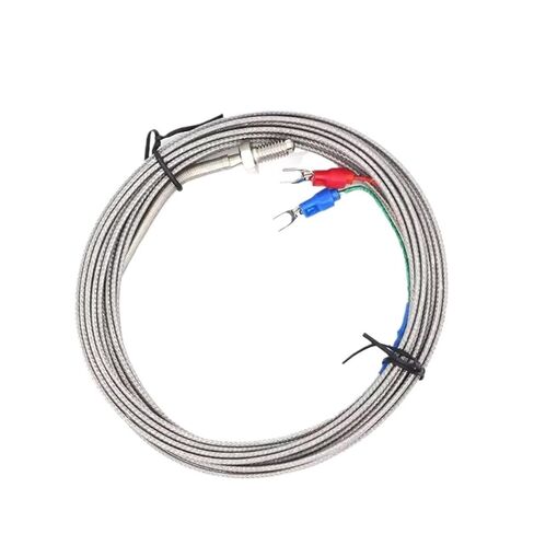 M6 Screw Temperature Sensor K/J/E/PT100 Type Thermocouple RTD 0-600℃ Wire 1Pcs(M6 K 2M) in Saudi Arabia