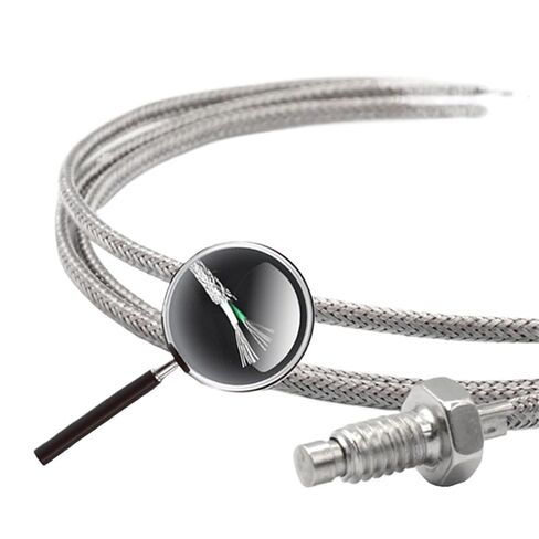M6 Screw Temperature Sensor K/J/E/PT100 Type Thermocouple RTD 0-600℃ Wire 1Pcs(M6 K 2M) in Saudi Arabia