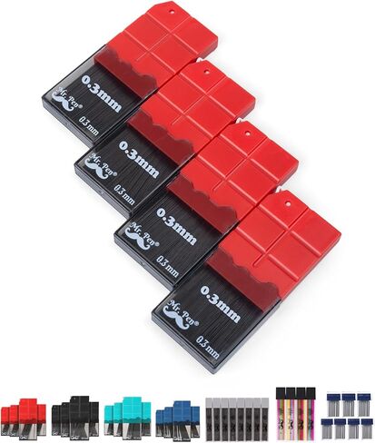 Mr. Pen- 2.0 mm Lead Refills, 48 Pack (12 per Tube), Colorful, 90 mm Length, Bold 2 mm Mechanical Pencil Lead for Construction, Woodworking & Drafting, Break & Smudge Resistant in Saudi Arabia