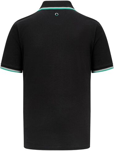 Mercedes AMG Petronas F1 Men's Classic Polo Shirt Black in Saudi Arabia