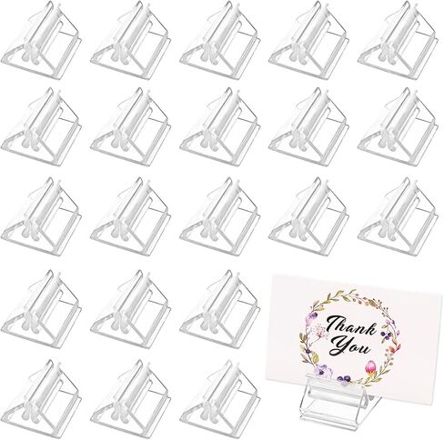 Cositina 50 Pack Plastic Game Card Stands Clear Card Holders Table Place Game Pieces Sign Stand for Board Game Photo Memo Picture Display Party Favor - 0.75×0.75inch in Saudi Arabia