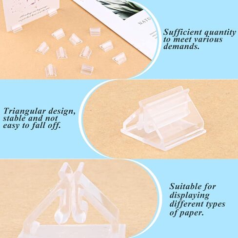 Cositina 50 Pack Plastic Game Card Stands Clear Card Holders Table Place Game Pieces Sign Stand for Board Game Photo Memo Picture Display Party Favor - 0.75×0.75inch in Saudi Arabia