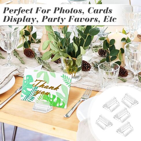 Cositina 50 Pack Plastic Game Card Stands Clear Card Holders Table Place Game Pieces Sign Stand for Board Game Photo Memo Picture Display Party Favor - 0.75×0.75inch in Saudi Arabia