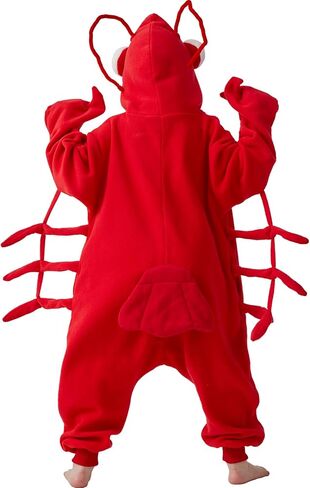 Kids Lobster Onesie Costume - Cute Red Sea Crustacean Halloween One-Piece Cosplay Suit for Boys & Girls in Kuwait